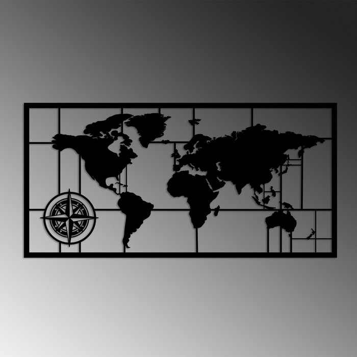 Wallity World Map 9-L Negro Wallity World Map 9-L Negro